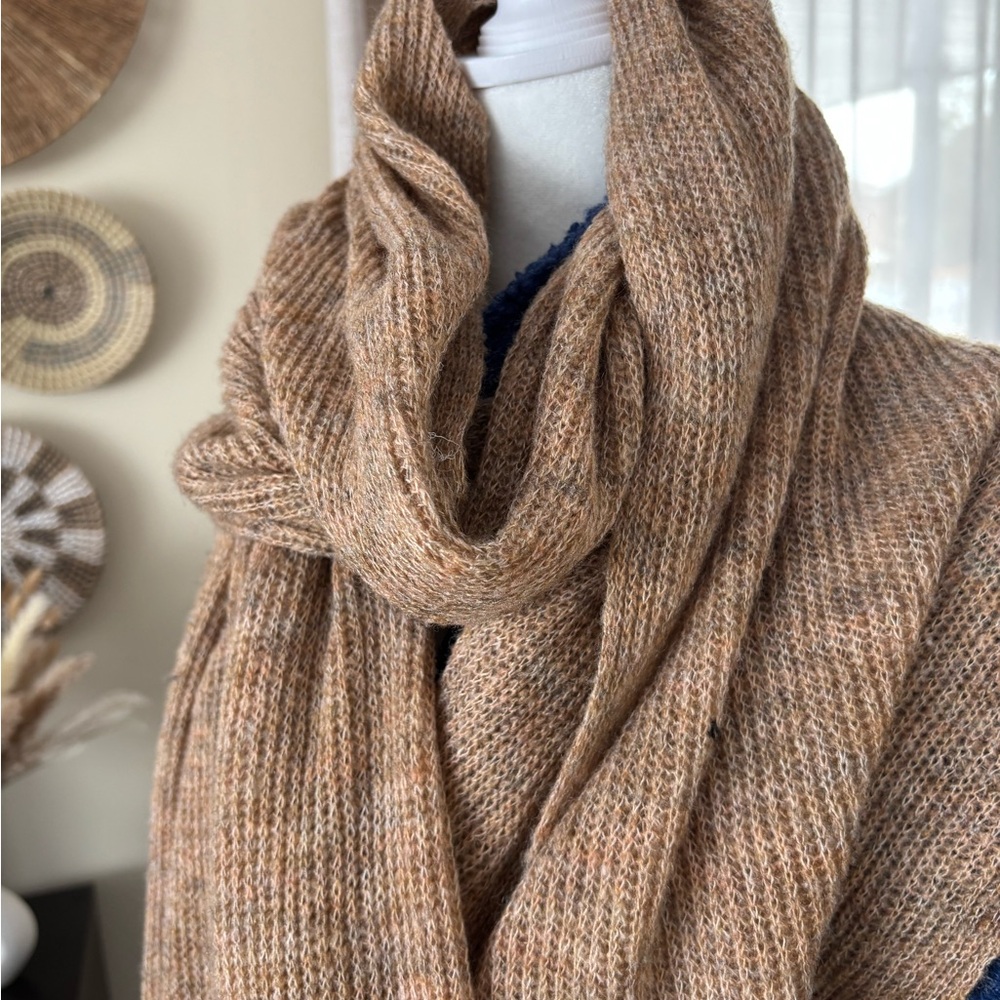 Echo Brown Knit Scarf
